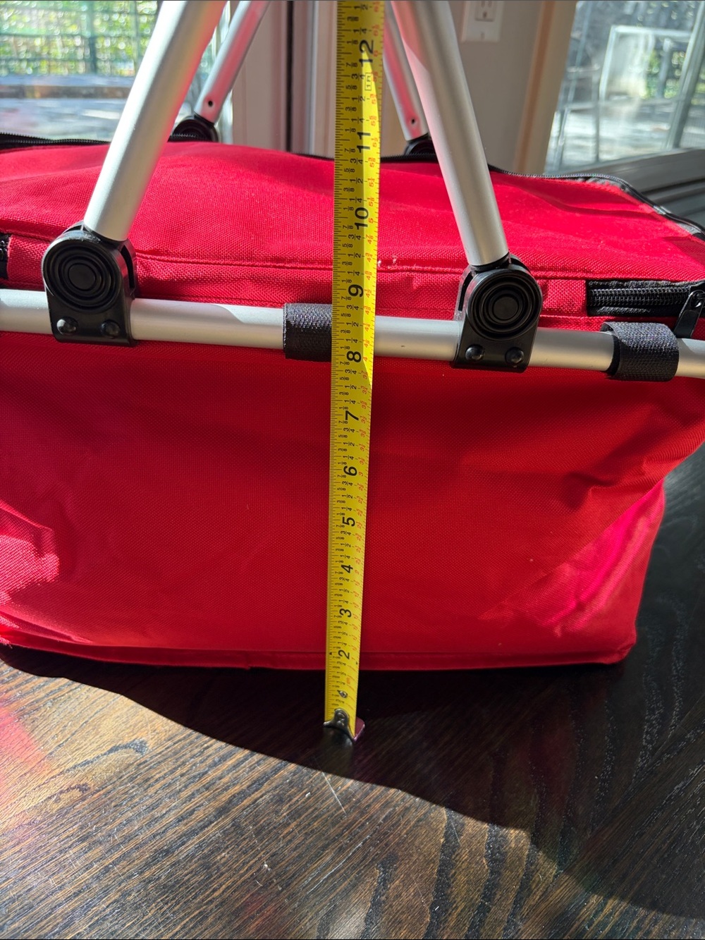 New! Collapsible Insulated Picnic Basket Market Basket Tote & 2 Picnic Blankets - Picture 5 of 9